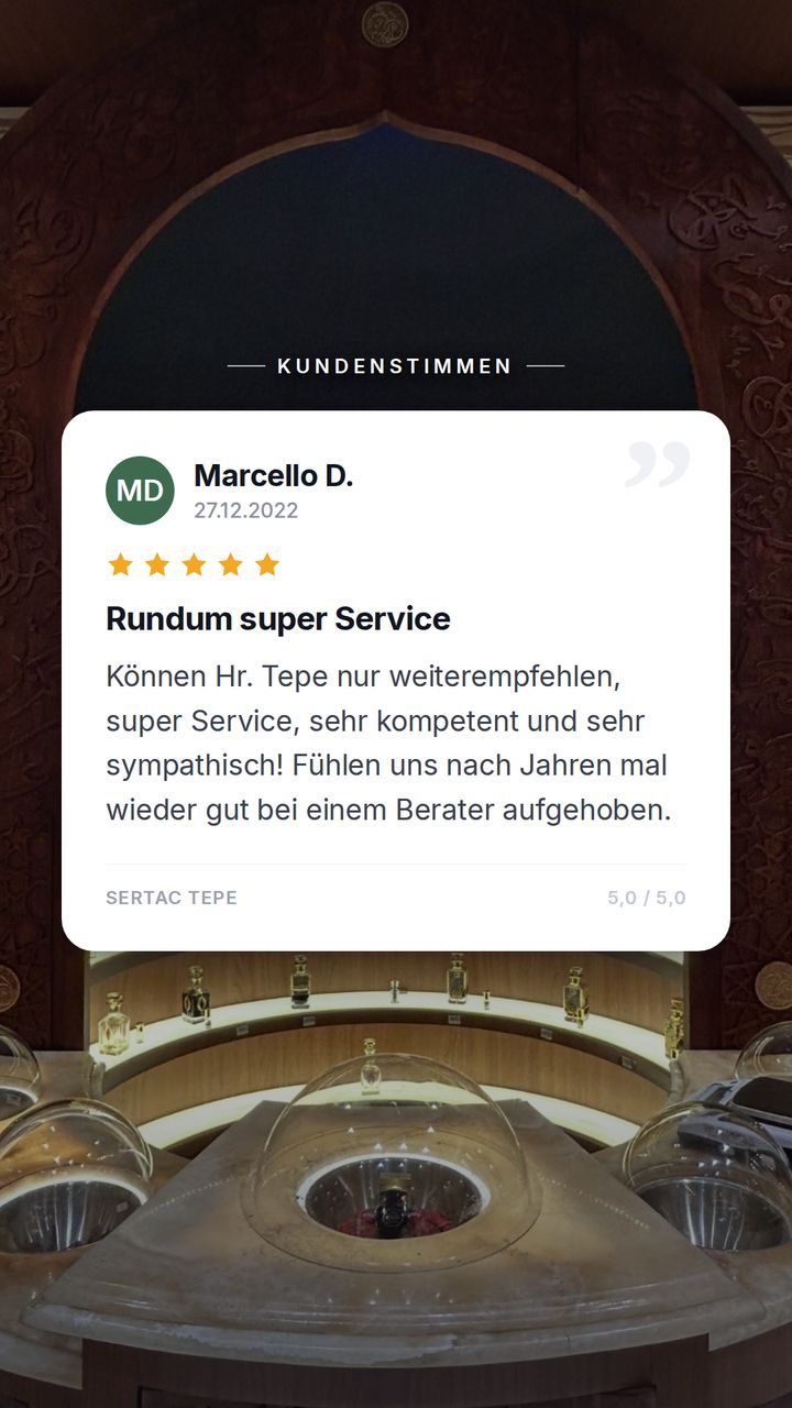 Bewertung von Marcello D. · 5 von 5 Sternen · Rundum super Service (Dezember 2022)