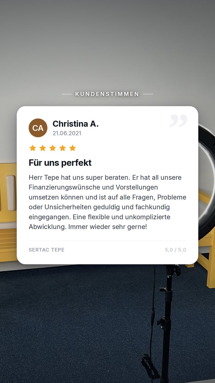 Bewertung von Christina A. · 5 von 5 Sternen · Für uns perfekt (Juni 2021)